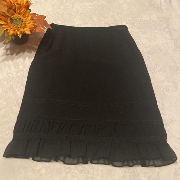 APOSTROPHE Size 10 Black Skirt Lace Accents - Picture 6 of 7
